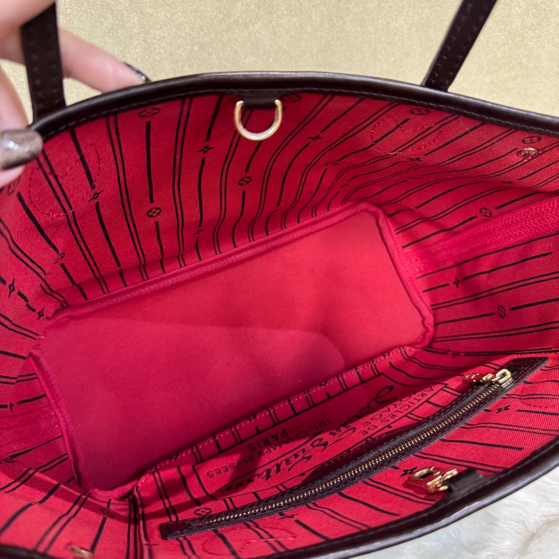 LV Neverfull PM 咖格手提肩背包-8