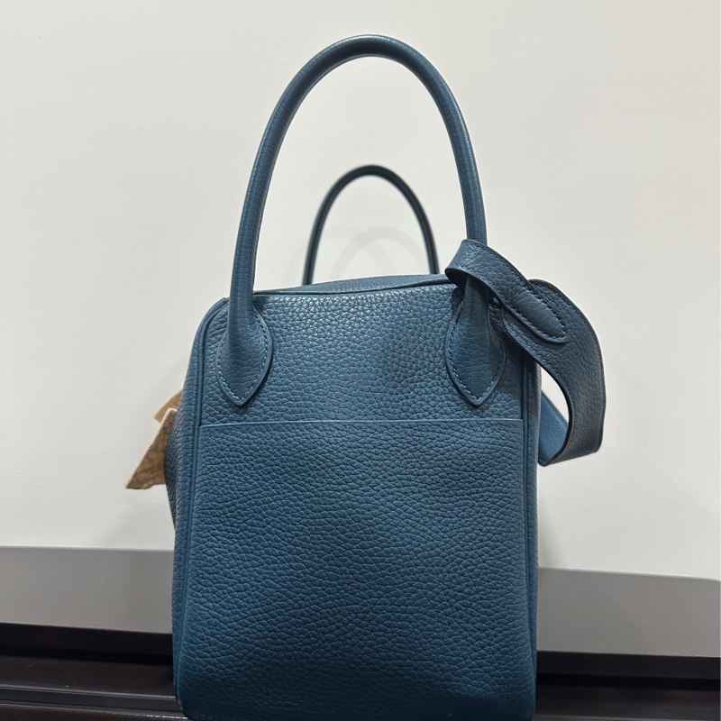 Hermes Lindy 30 鴨子藍銀釦-3