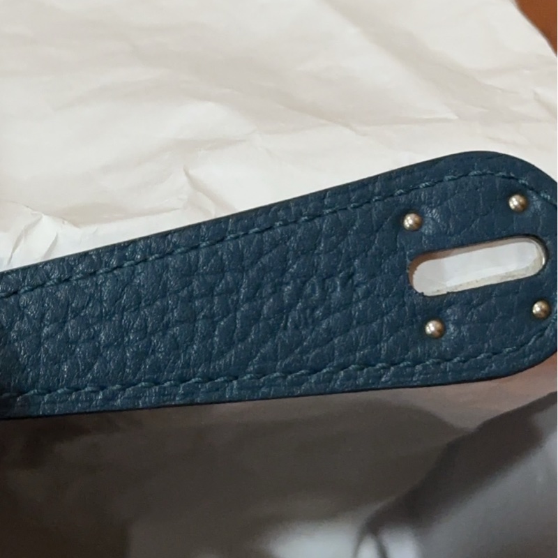 Hermes Lindy 30 鴨子藍銀釦-8