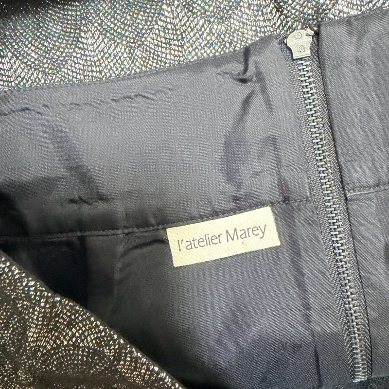 全新法國品牌I’atelier Marey金屬感短裙 M-L可穿-2