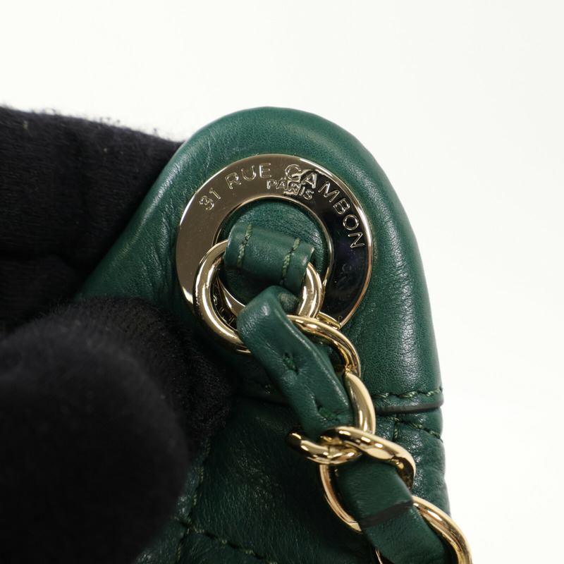 CHANEL 羊皮皮革Waist Bag金扣斜挎包-10