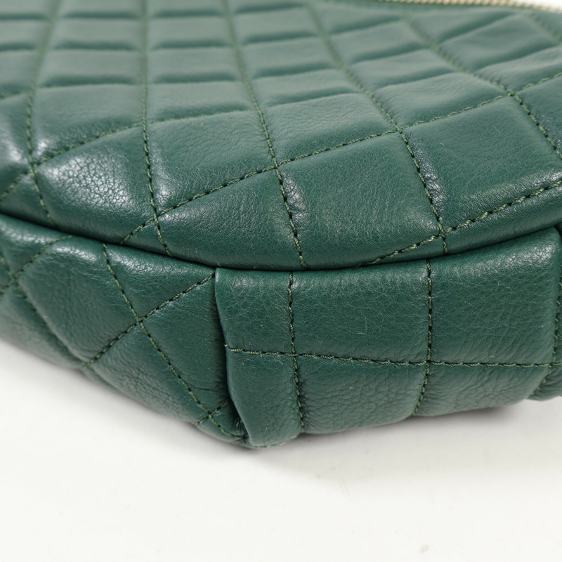 CHANEL 羊皮皮革Waist Bag金扣斜挎包-13