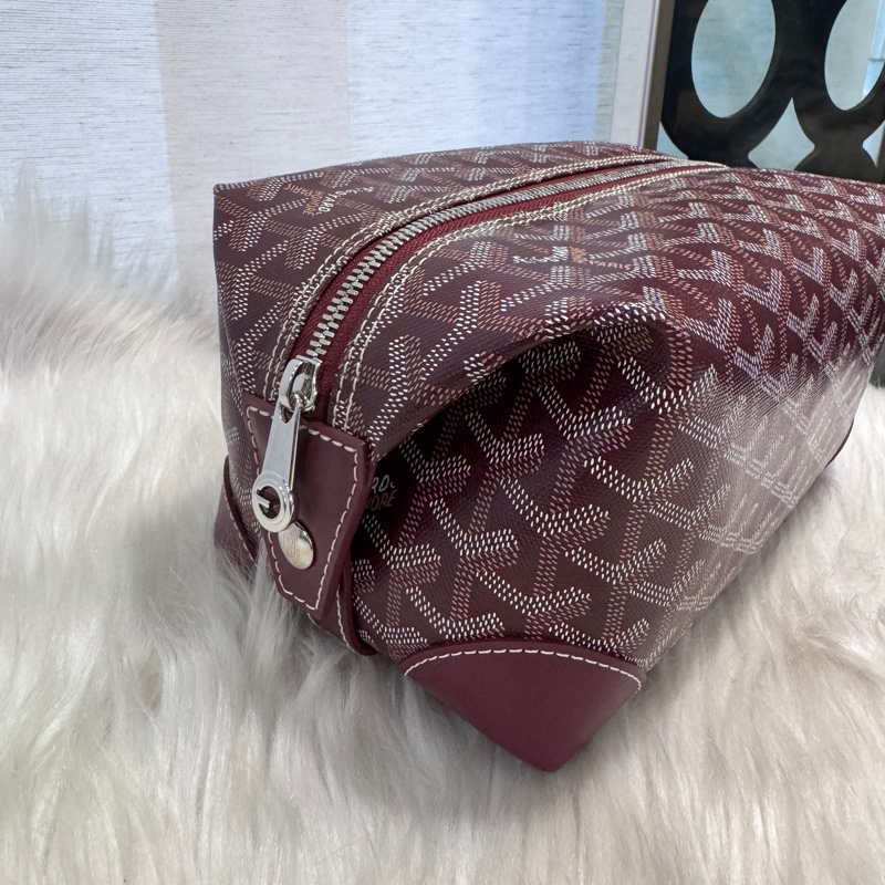 Goyard Bowling25 Toiletry 酒紅便當包 洗漱包 離櫃品-2