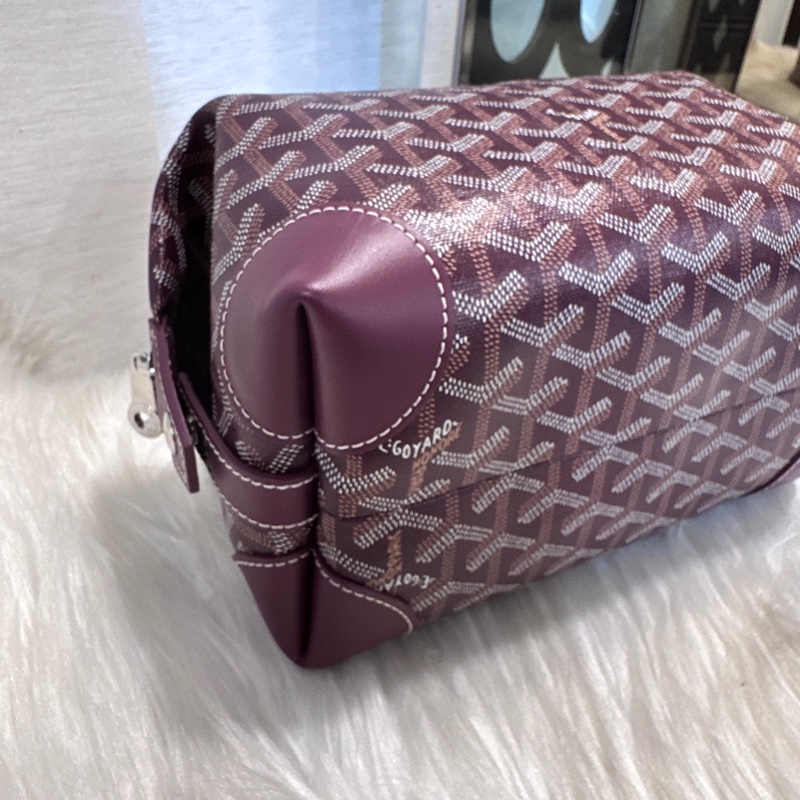 Goyard Bowling25 Toiletry 酒紅便當包 洗漱包 離櫃品-5