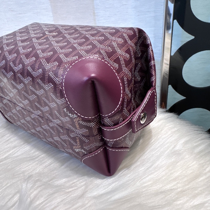 Goyard Bowling25 Toiletry 酒紅便當包 洗漱包 離櫃品-6