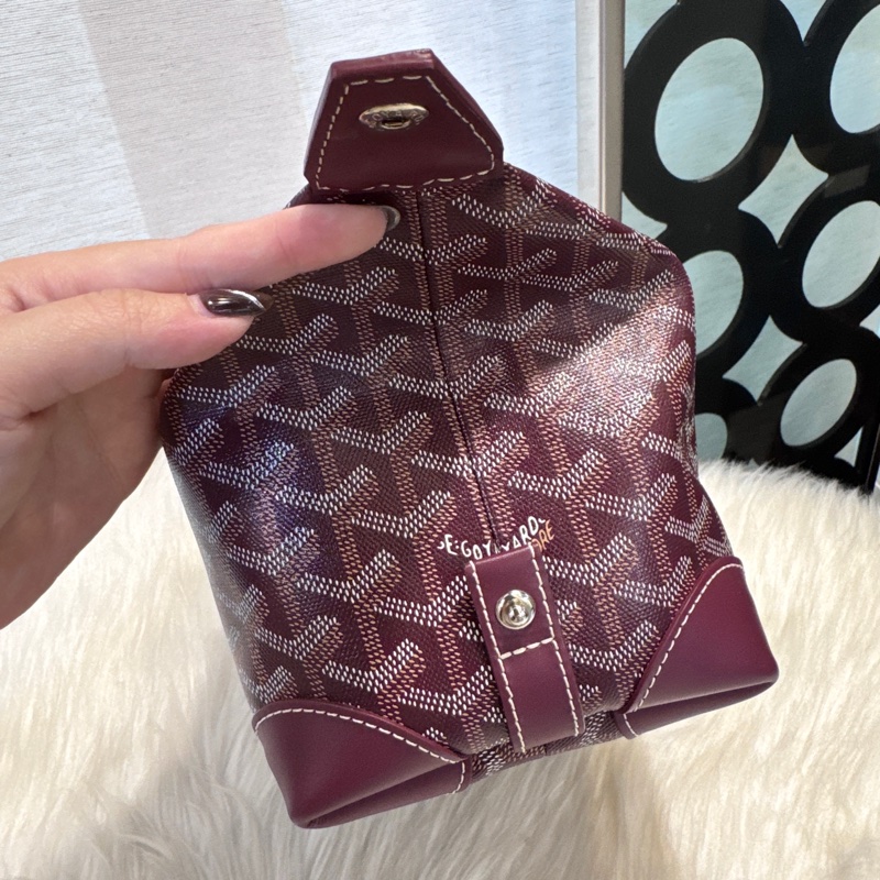 Goyard Bowling25 Toiletry 酒紅便當包 洗漱包 離櫃品-8