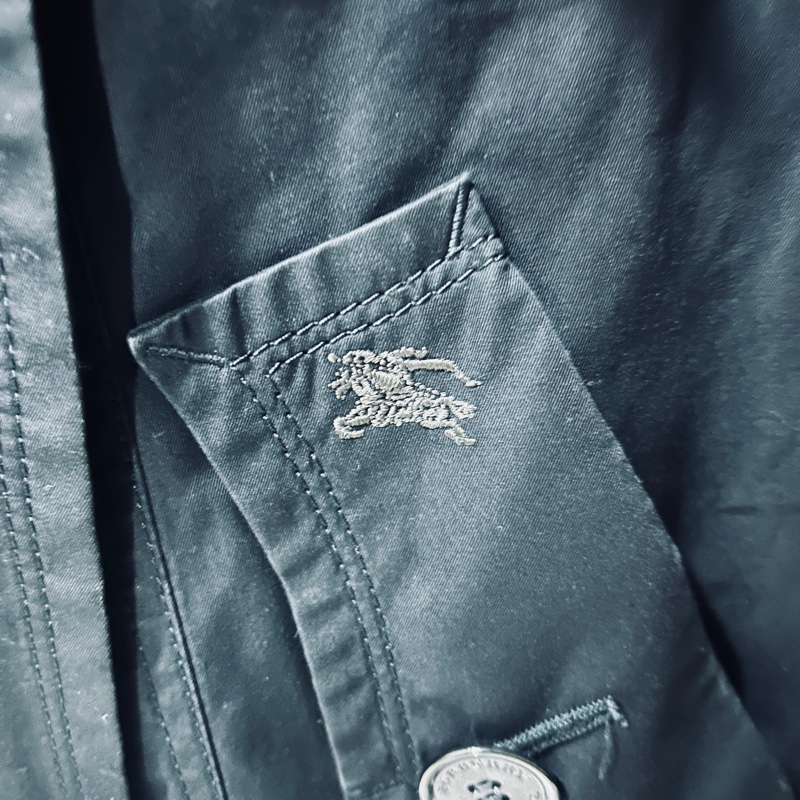 巴寶莉 burberry風衣外套藍標-3