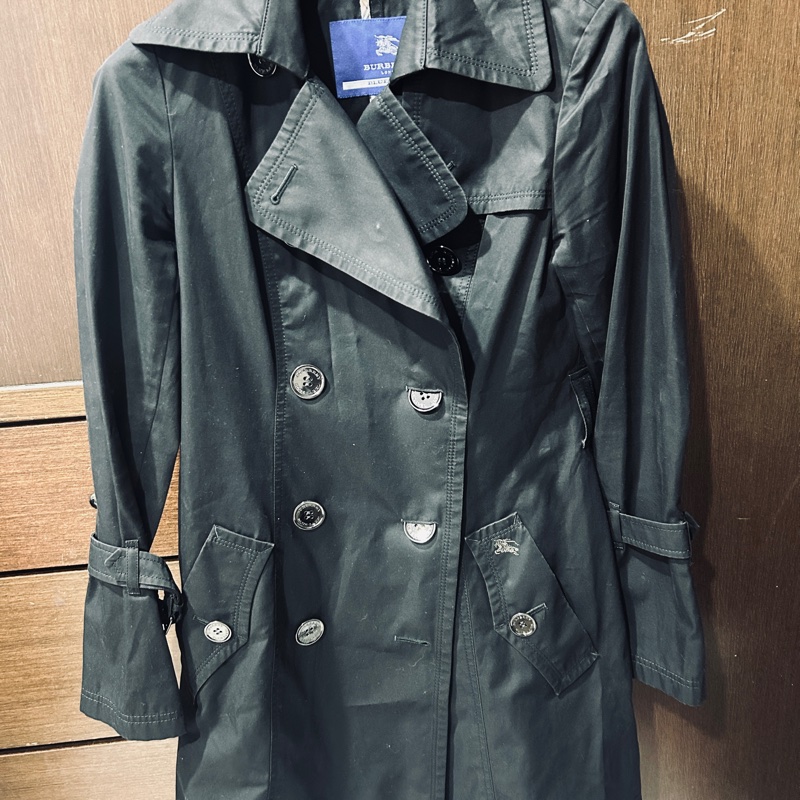巴寶莉 burberry風衣外套藍標-4