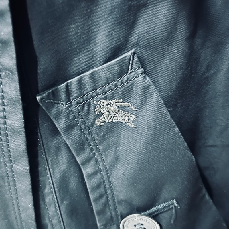 巴寶莉 burberry風衣外套藍標-11
