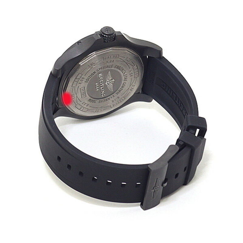 百年靈復仇者黑鳥V17311男士自動機械腕錶，黑色錶盤-2