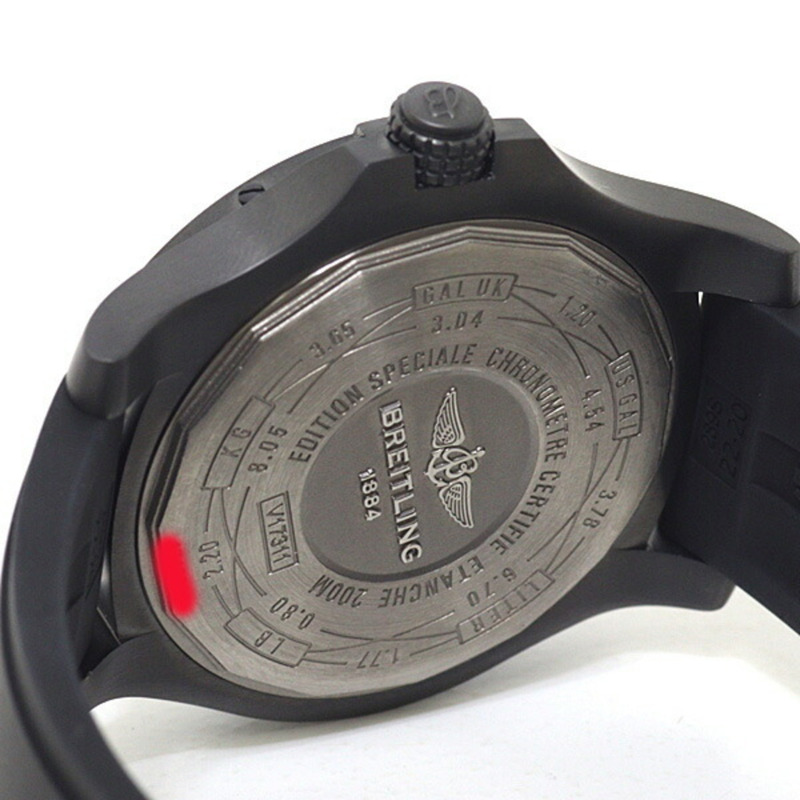 百年靈復仇者黑鳥V17311男士自動機械腕錶，黑色錶盤-3