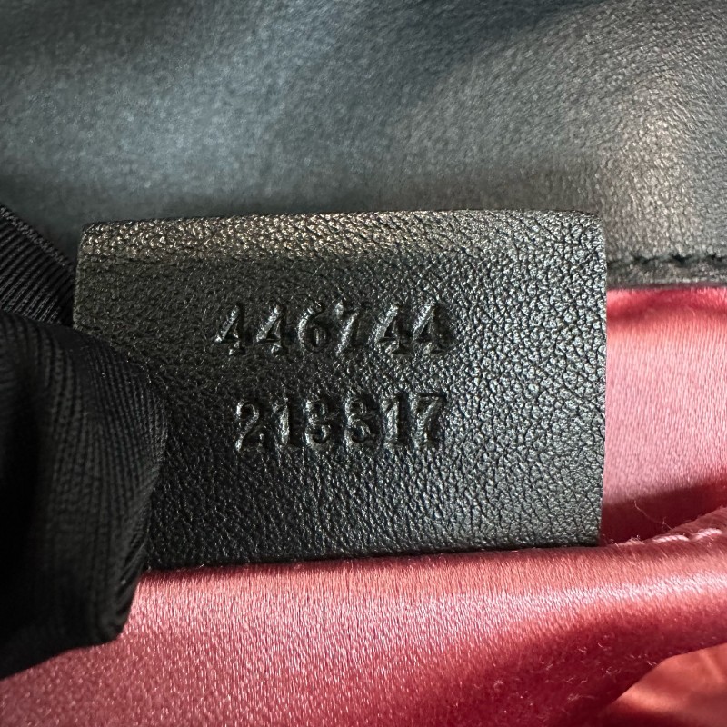 Gucci/古馳絲絨馬蒙22黑色斜挎包-17