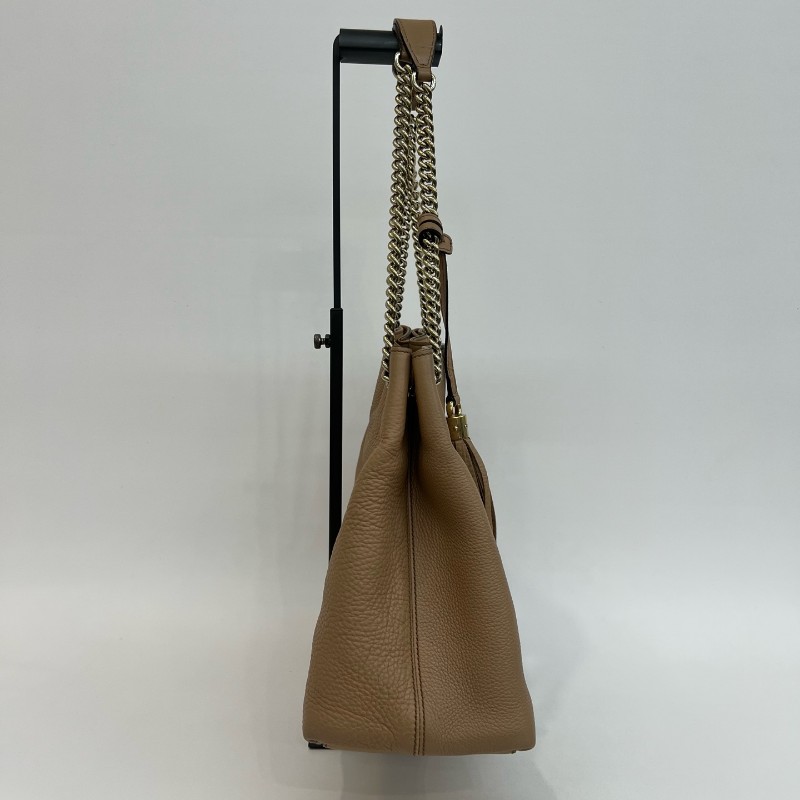 Gucci/古馳粉色soho流蘇單肩包-2