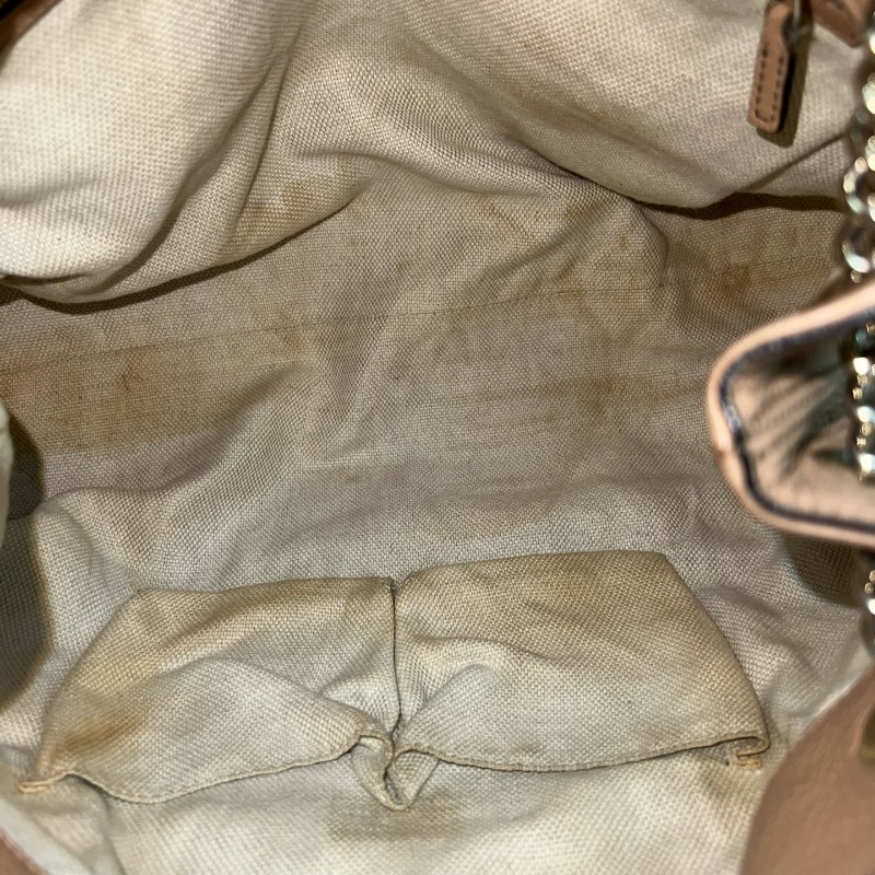 Gucci/古馳粉色soho流蘇單肩包-6