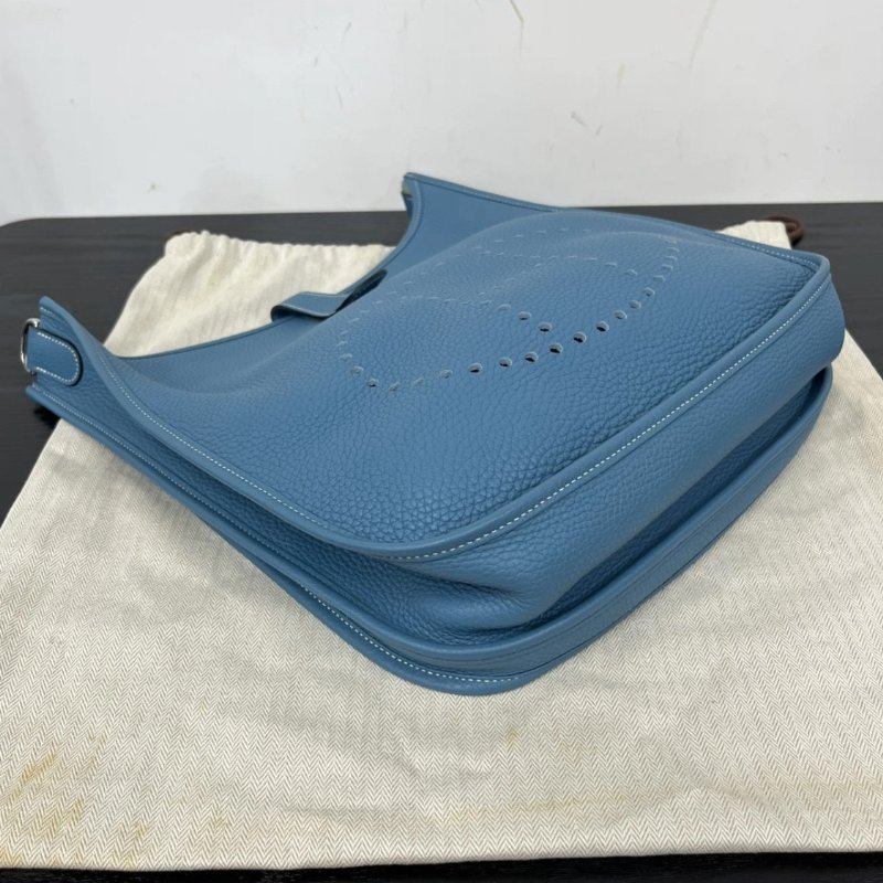 HERMES Evelyne牛仔藍29肩背斜背包 29*30*9 98新配件塵袋-3