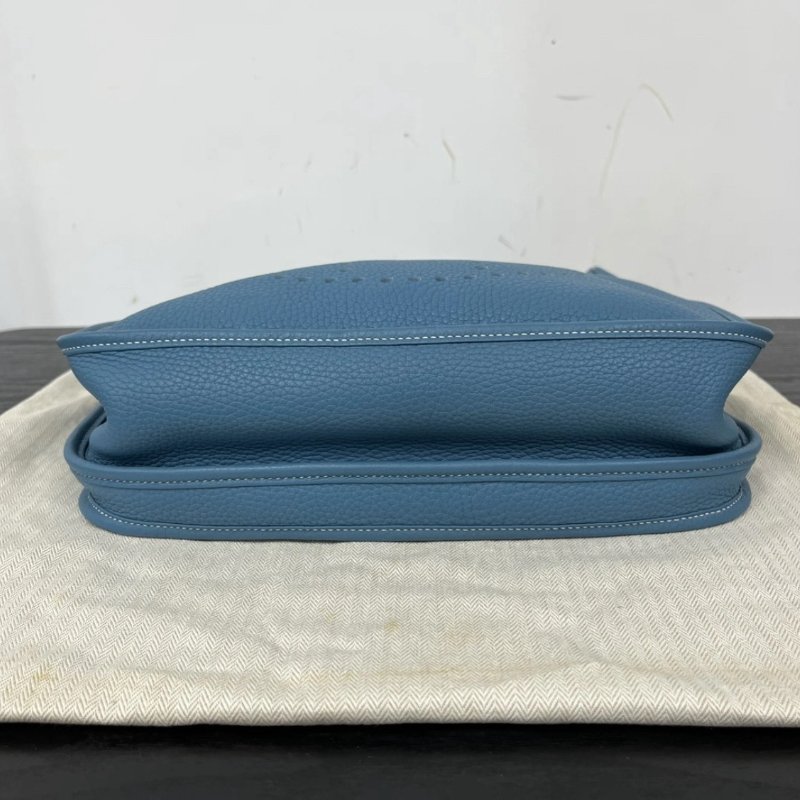 HERMES Evelyne牛仔藍29肩背斜背包 29*30*9 98新配件塵袋-4