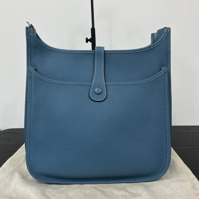 HERMES Evelyne牛仔藍29肩背斜背包 29*30*9 98新配件塵袋-5