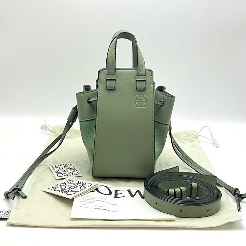 有票!Loewe 羅意威 Hammock mini 吊床包 綠色-0