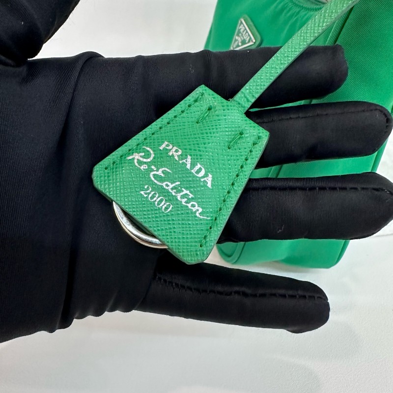 Prada/普拉達綠色hobo手提包底長23cm-9