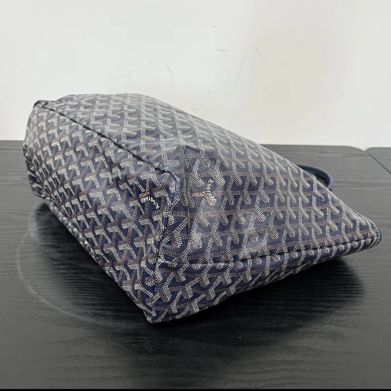 GOYARD 藍色Y字老花中號肩背子母購物袋 34*26*14 98新-2