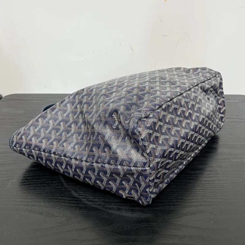 GOYARD 藍色Y字老花中號肩背子母購物袋 34*26*14 98新-3
