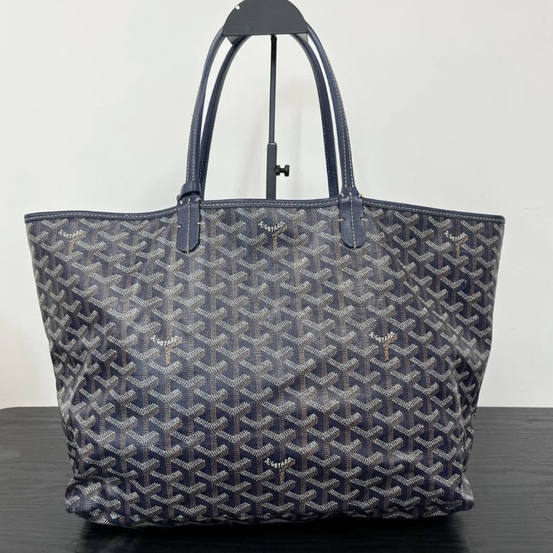 GOYARD 藍色Y字老花中號肩背子母購物袋 34*26*14 98新-5