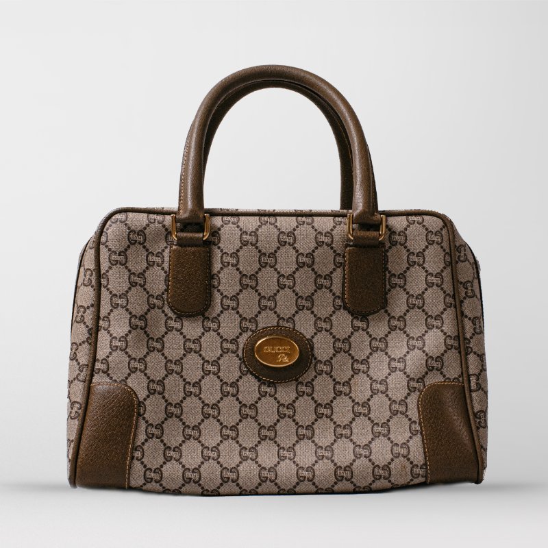 🧠小浮気見世物小屋🧠義大利製🇮🇹GUCCI Plus 老花雙層拉鍊手提包|咖啡棕 GG Plus × 真皮飾邊-8