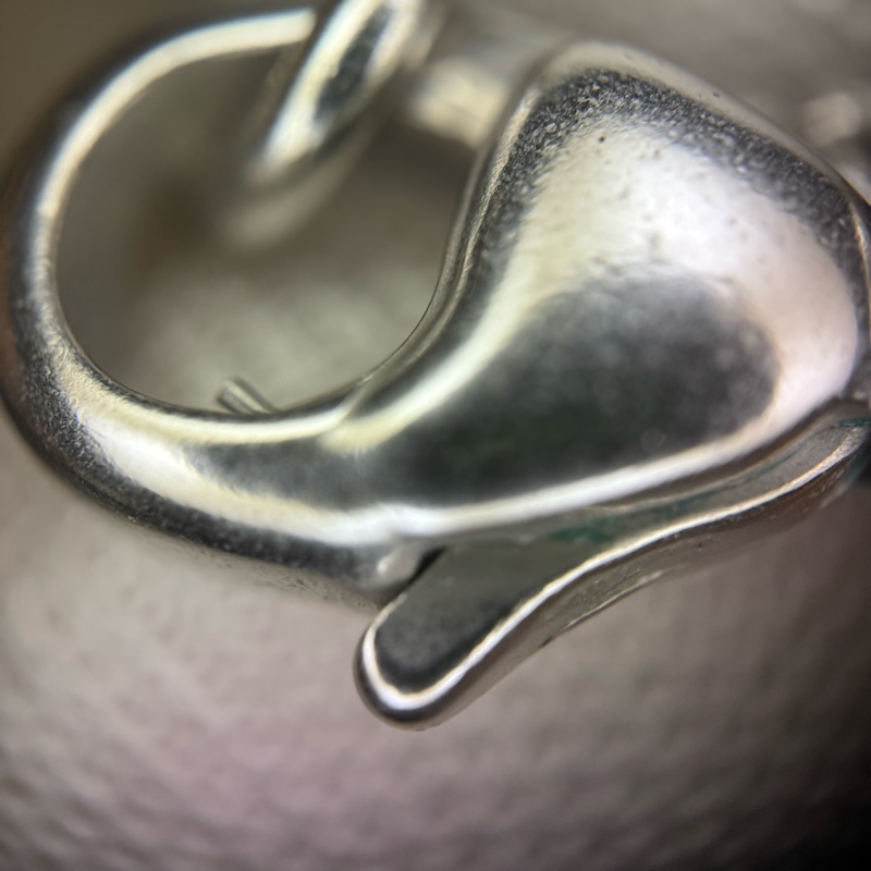 Chanel Vintage 06P 水鑽銀心形CC頸鏈-13