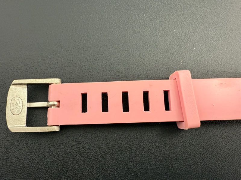 Chanel Vintage 99P 橡膠粉色配桃色字手帶-8