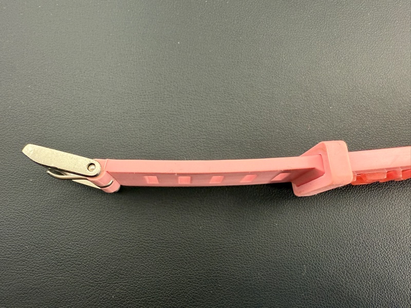 Chanel Vintage 99P 橡膠粉色配桃色字手帶-12