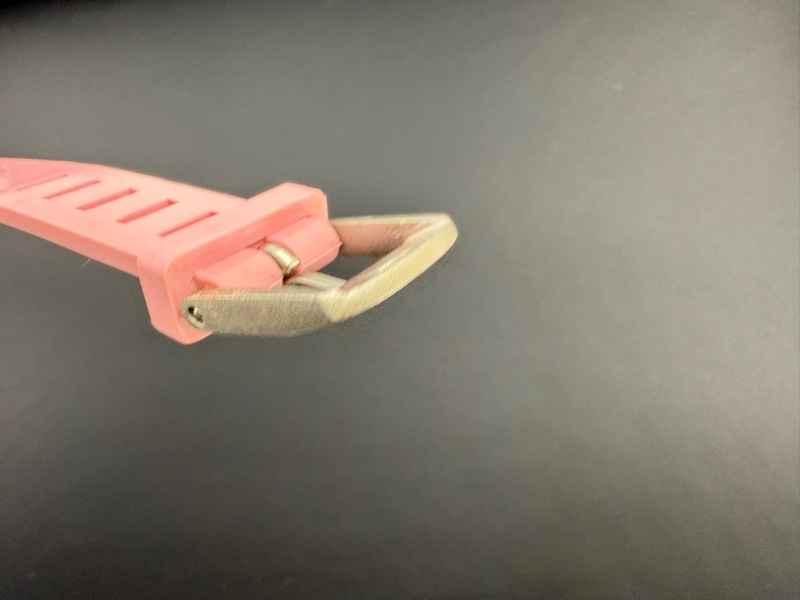 Chanel Vintage 99P 橡膠粉色配桃色字手帶-15