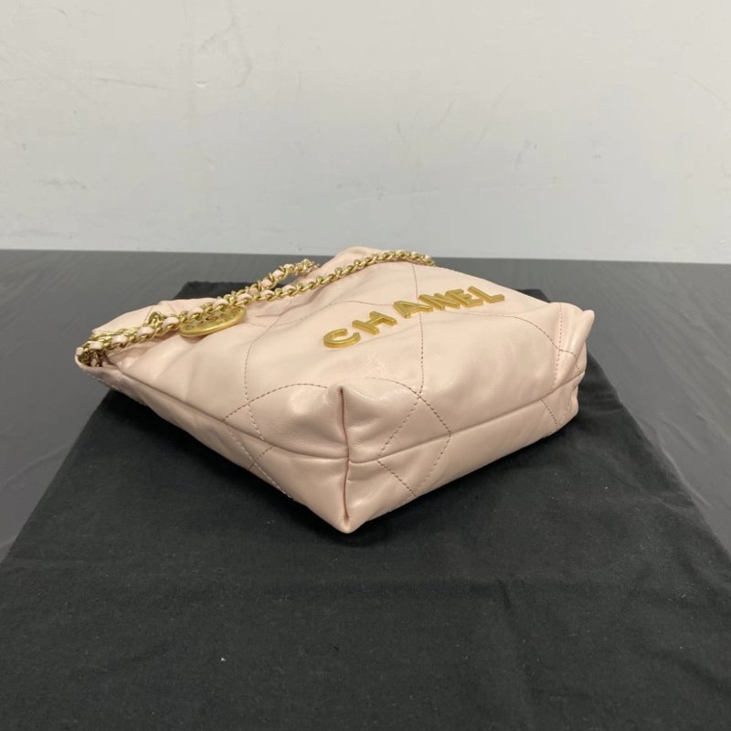 CHANEL 粉金22bag mini 垃圾袋 20*19*6 98新配件盒子塵袋-4