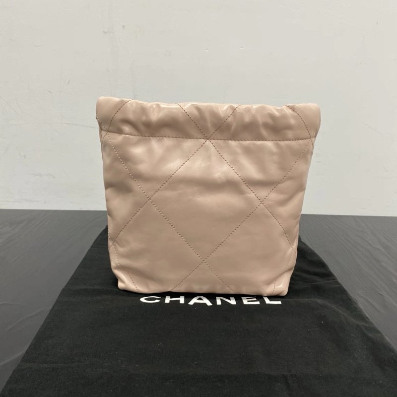 CHANEL 粉金22bag mini 垃圾袋 20*19*6 98新配件盒子塵袋-5