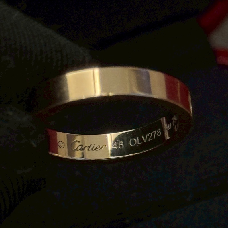 卡地亞 經典單鑽戒指💍-3