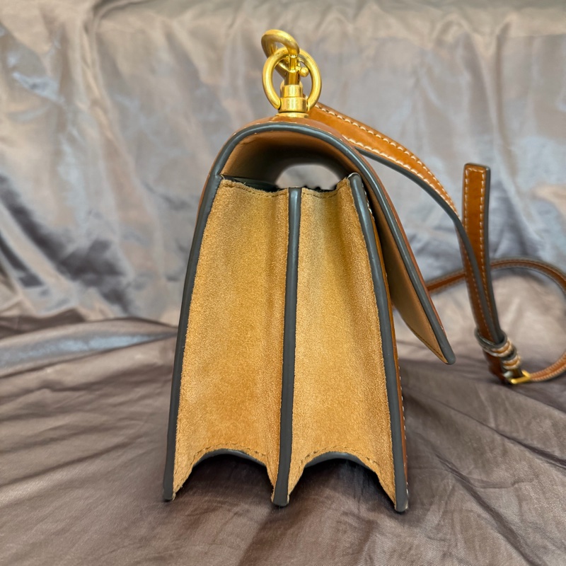 「JL精品代購」Tory Burch 白漆皮 拼棕肩背包-3