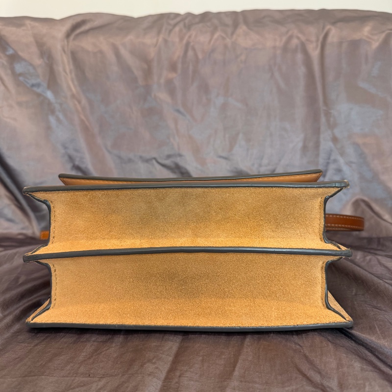 「JL精品代購」Tory Burch 白漆皮 拼棕肩背包-4