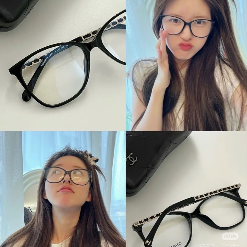 Chanel 平光眼鏡 CH3408 趙露思同款-18