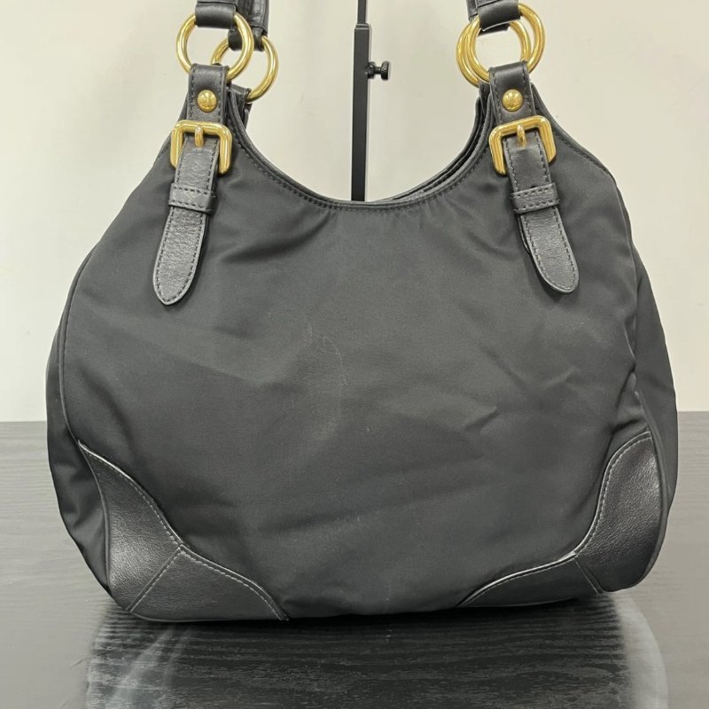 PRADA 黑金Shoulder bag南瓜腋下包 30.5*14.5*21.5 98新-5
