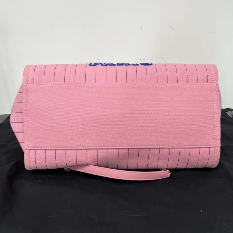 CHANEL 23P粉色子母手提沙灘包 38*30*23 98新配件塵袋-4