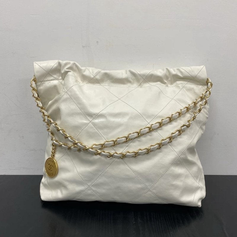 CHANEL 22S白黑字22bag子母小號垃圾袋 35*37*7 98新配件塵袋-5