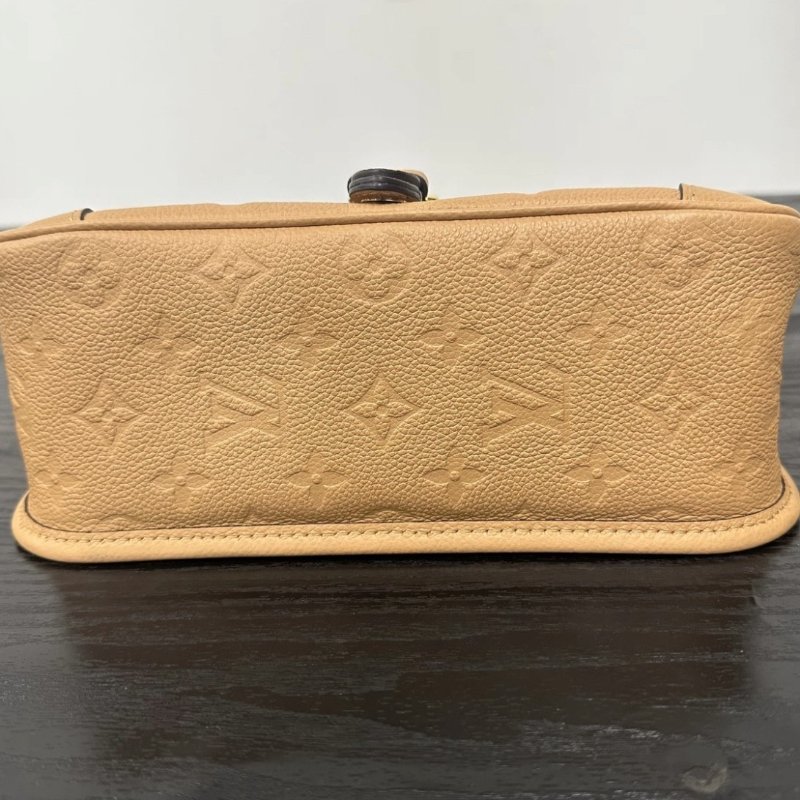 LV Diane奶茶色牛皮壓花小號法棍 芯片款 23*15*9 99新配件塵袋-3
