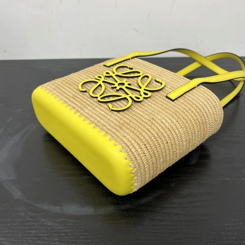 LOEWE Basket編織菜籃子手提肩背包 23*18*8 98新配件塵袋-2