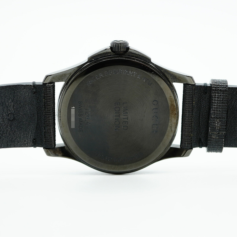 Gucci G-Timeless 126.4 男士黑色錶盤腕錶-5