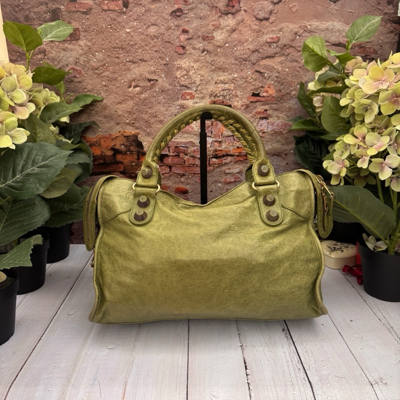 BALENCIAGA 秋香綠city 機車包-8