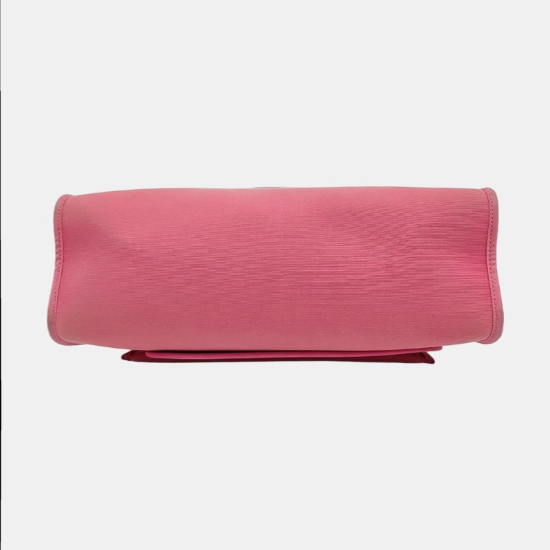HERMÈS Herbag 31奶昔粉帆布肩背包手提包 銀色五金 可拆卸肩帶-5