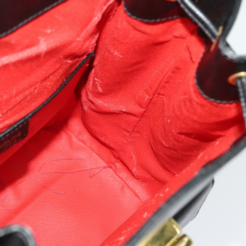 【日本直送】CELINE 黑色金色皮革雙肩包，貨號 141872-19