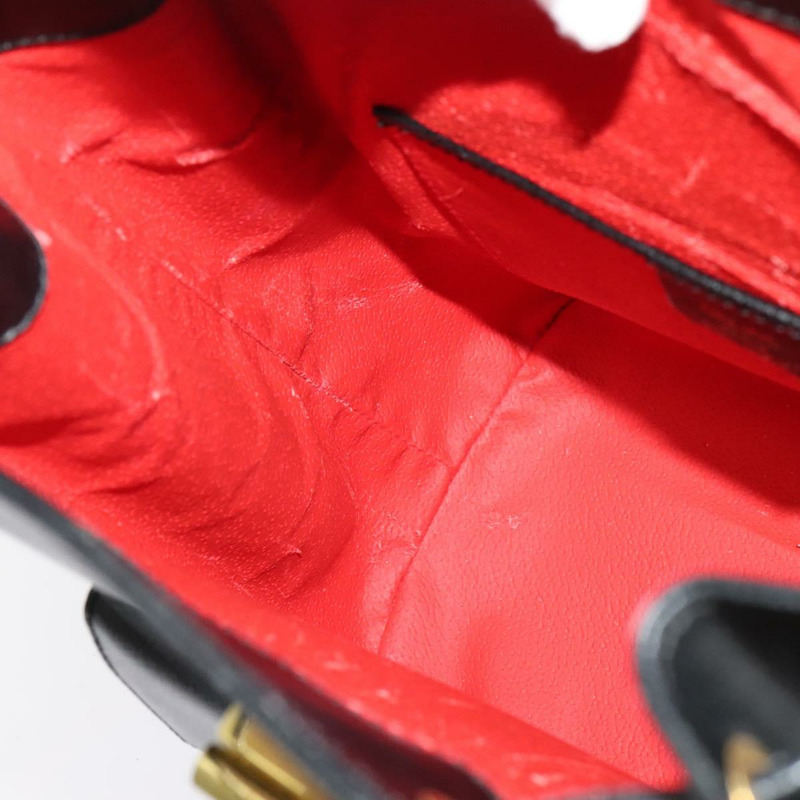 【日本直送】CELINE 黑色金色皮革雙肩包，貨號 141872-20