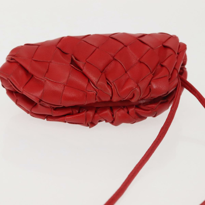 【日本直送】BOTTEGA VENETA INTRECCIATO 單肩包皮革紅色正品 141432-5