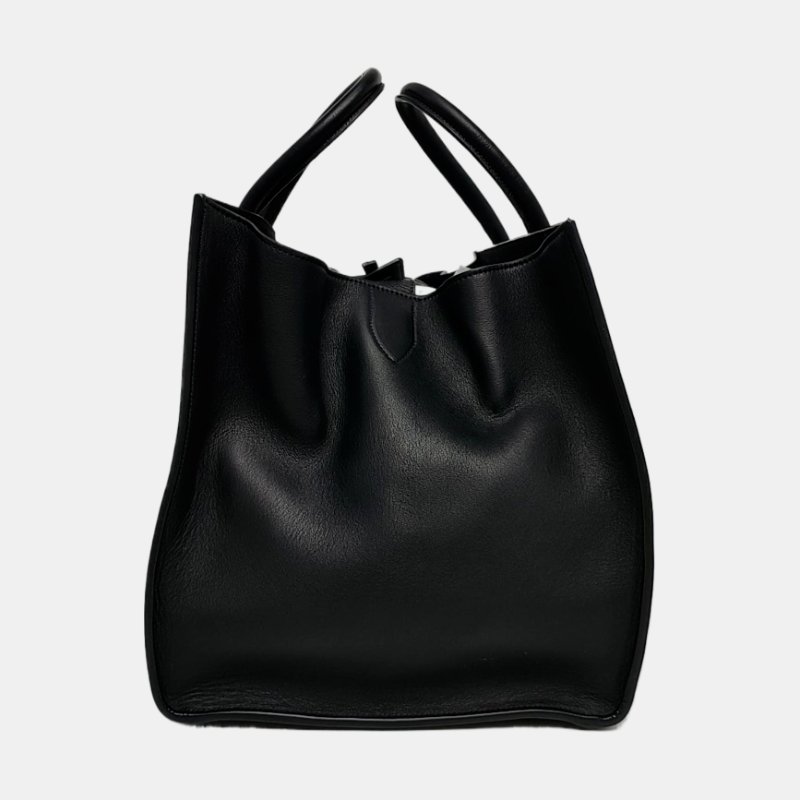 CELINE PHANTOM 黑色牛皮編織手提包-1