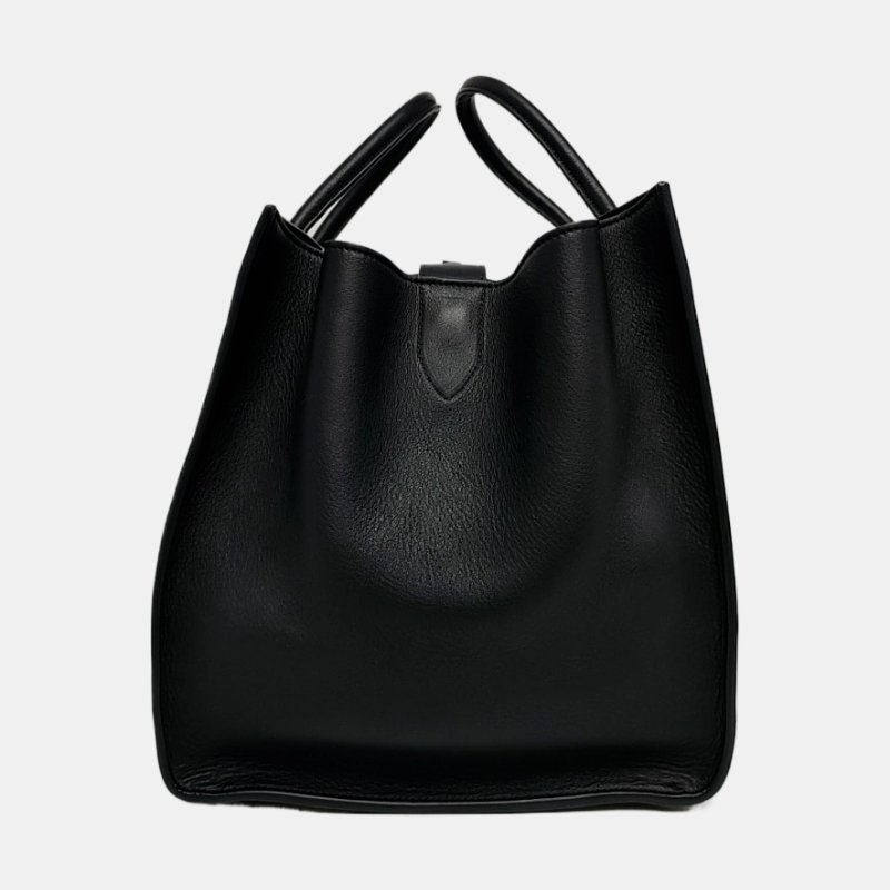 CELINE PHANTOM 黑色牛皮編織手提包-2